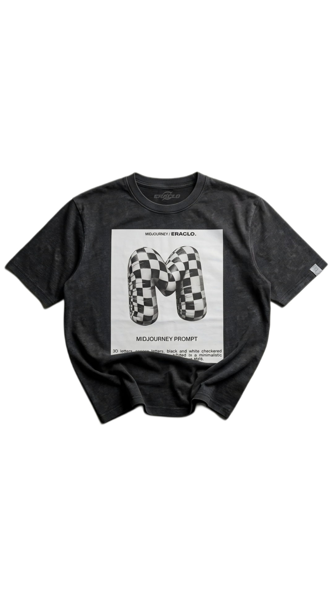 ACID WASHED MIDJOURNEY DROP SHOLDER TEE