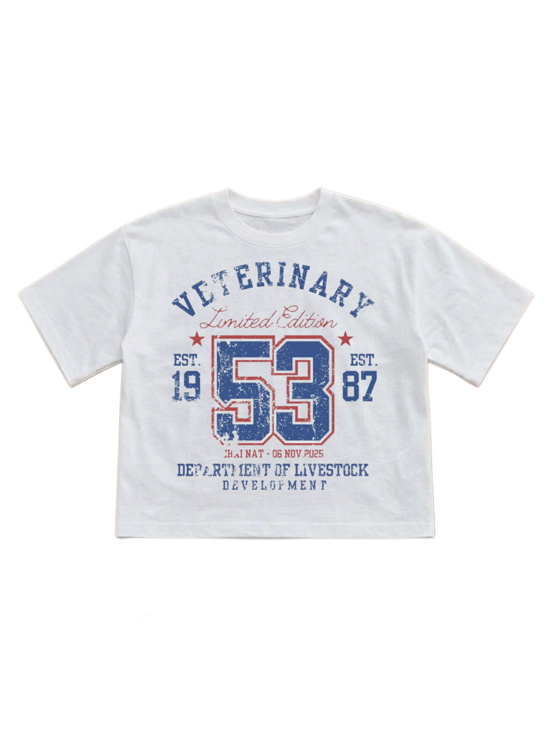 VETERINARY VINTAGE CROPPED TEE