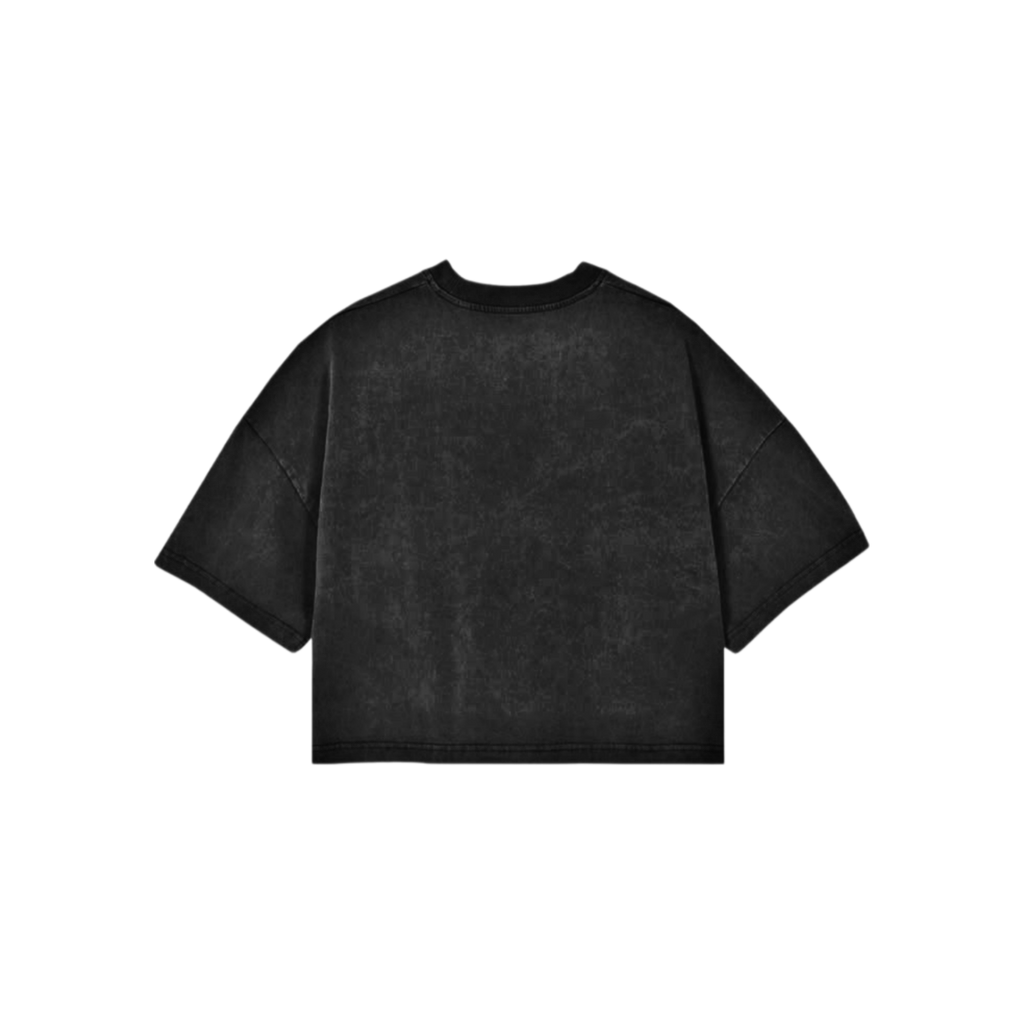 BILLIE EILISH ACID WASTED DROPSHOLDER CROPPED TEE